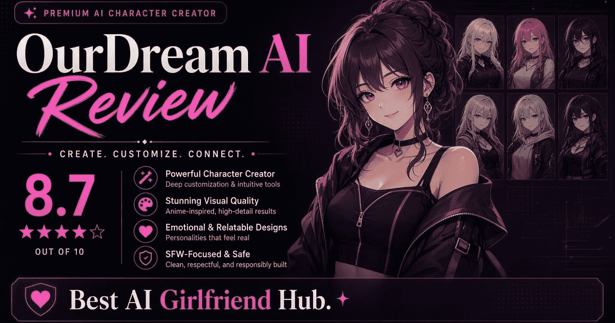 OurDream AI review hero — editorial score 8.7 out of 10